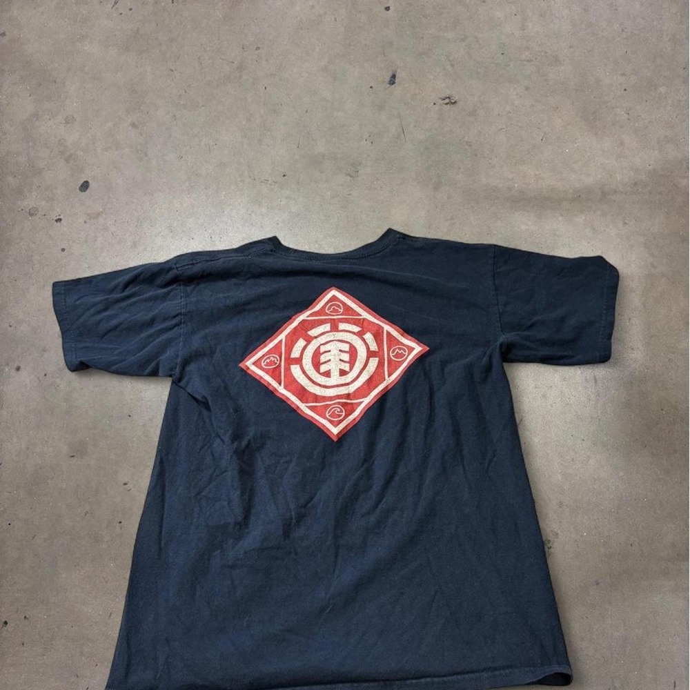 Element Mens Skateboard Graphic T-Shirt Navy Blue Size Medium Short Sleeve
